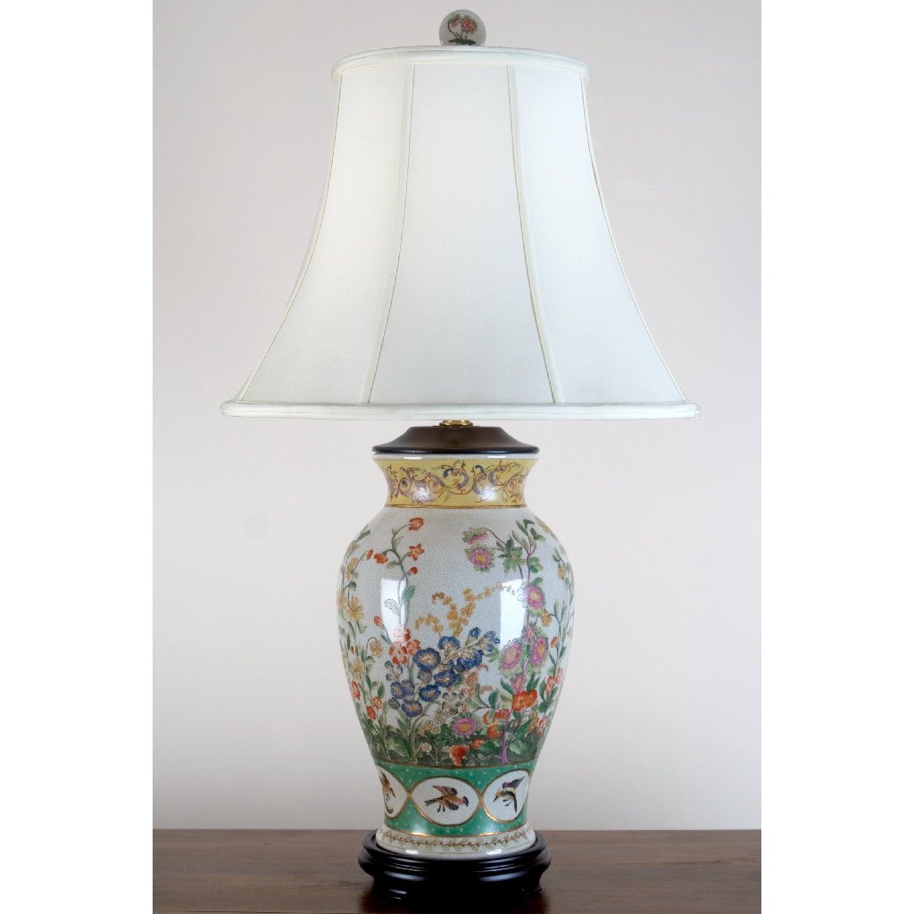 Danny's Fine Porcelain Fishtail Vase Lamp - CLOSEOUT