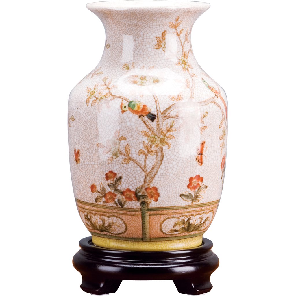 Danny's Fine Porcelain 6" D X 8" H Vase -Tiburon(predrilled Hole)