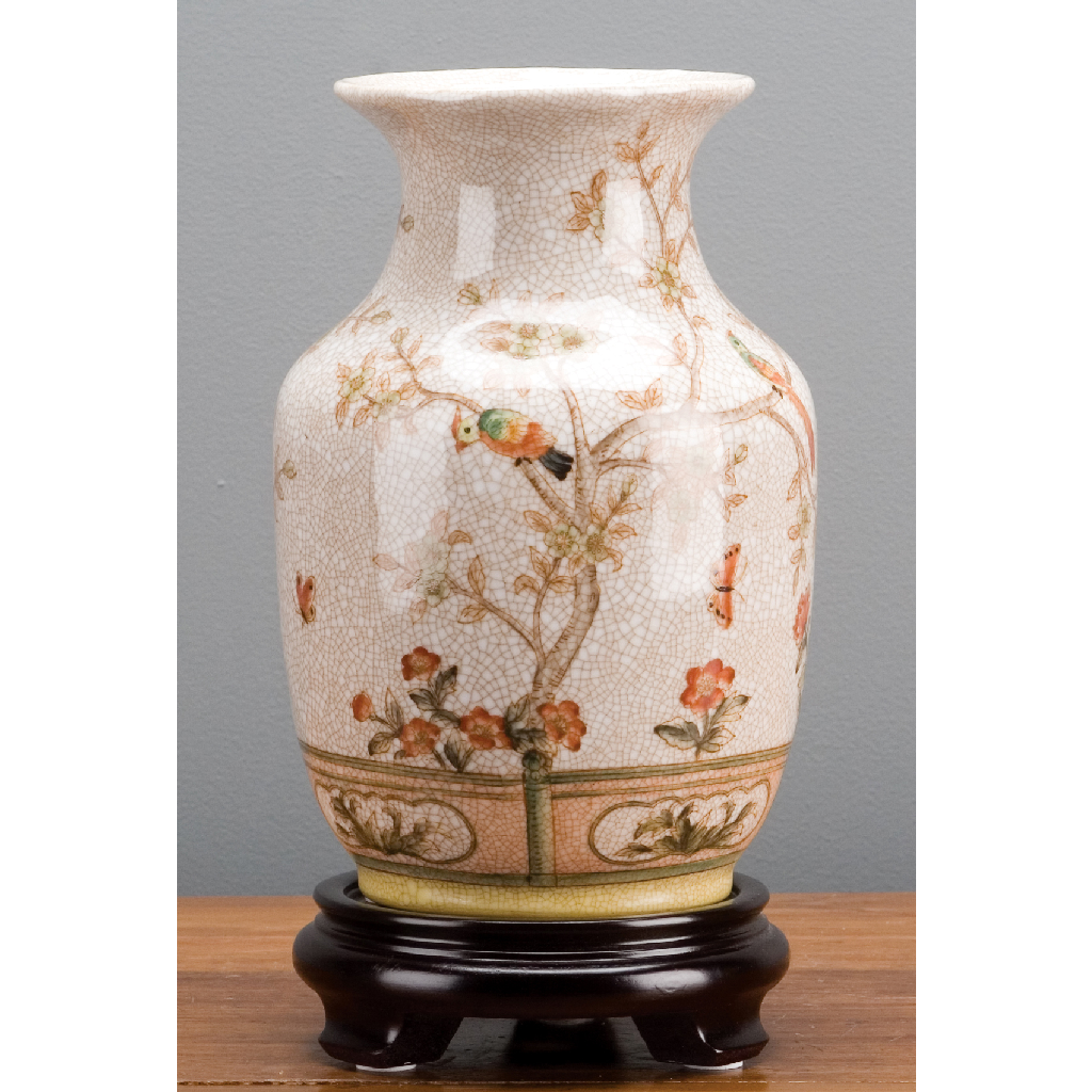 Danny's Fine Porcelain 6" D X 8" H Vase -Tiburon(predrilled Hole)