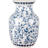 Danny's Fine Porcelain Porcelain Vase - Blue & White Filigree(predrilled Hole)