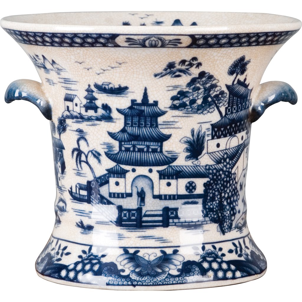 Danny's Fine Porcelain Porcelain Planter- Blue Willow