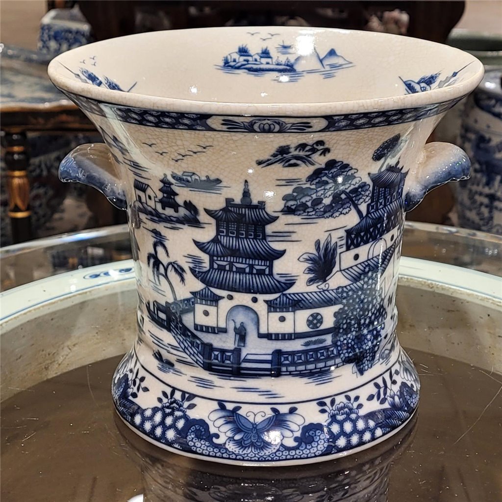 Danny's Fine Porcelain Porcelain Planter- Blue Willow