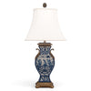 Danny's Fine Porcelain Rect Vass Lamp with Bronze-Azure Casey(125-16be)