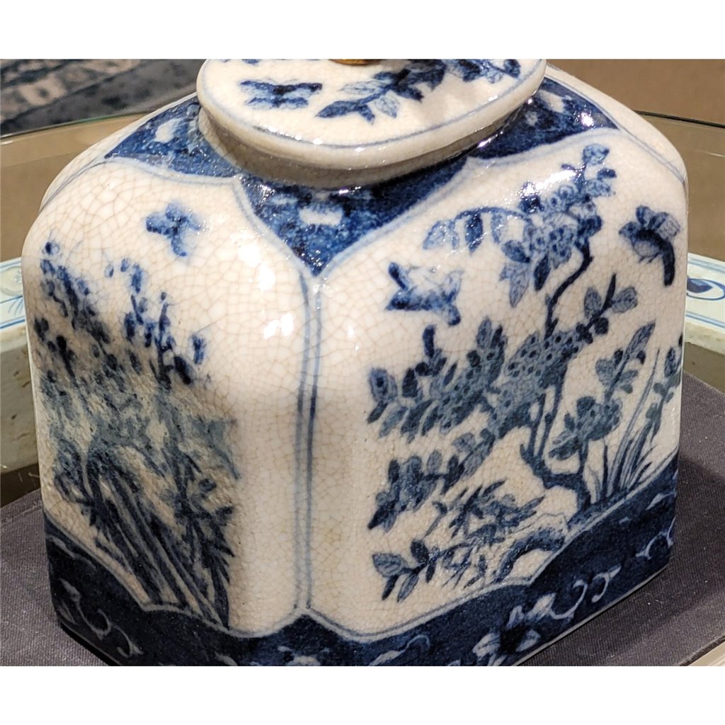 Danny's Fine Porcelain Box with Dragonfly Top - Blue & White