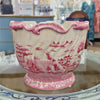 Danny's Fine Porcelain Planter-Pink and White Willow [loc:028-18]
