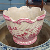 Danny's Fine Porcelain Planter-Pink and White Willow [loc:028-18]