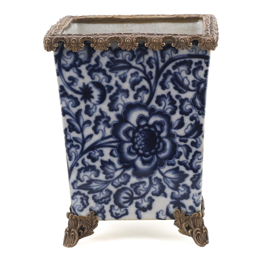 Danny's Fine Porcelain Square Basin with Bronze