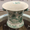 Danny's Fine Porcelain Planter - Green and White