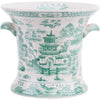 Danny's Fine Porcelain Planter - Green and White