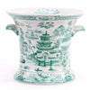 Danny's Fine Porcelain Planter - Green and White