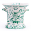 Danny's Fine Porcelain Planter - Green and White