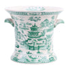 Danny's Fine Porcelain Planter - Green and White