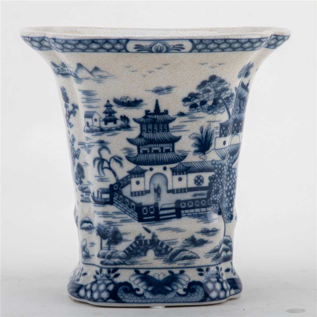 Danny's Fine Porcelain Flower Vase - Blue Willow