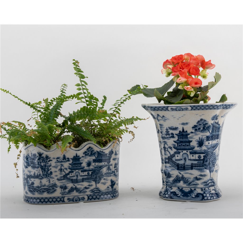 Danny's Fine Porcelain Flower Vase - Blue Willow