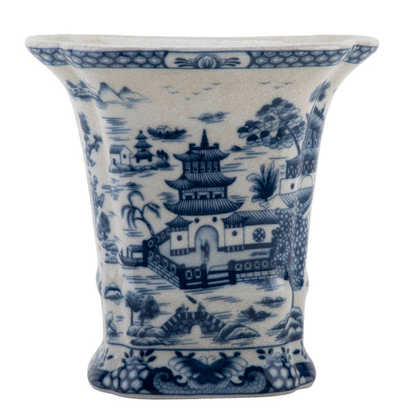 Danny's Fine Porcelain Flower Vase - Blue Willow