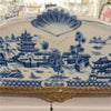 Danny's Fine Porcelain Porcelain Elongated Planter with Swan Bronze Ormolu - Blue Willow