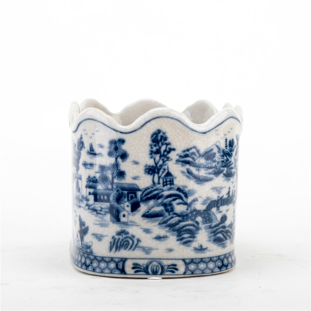 Danny's Fine Porcelain Ice Bucket - Blue Willow
