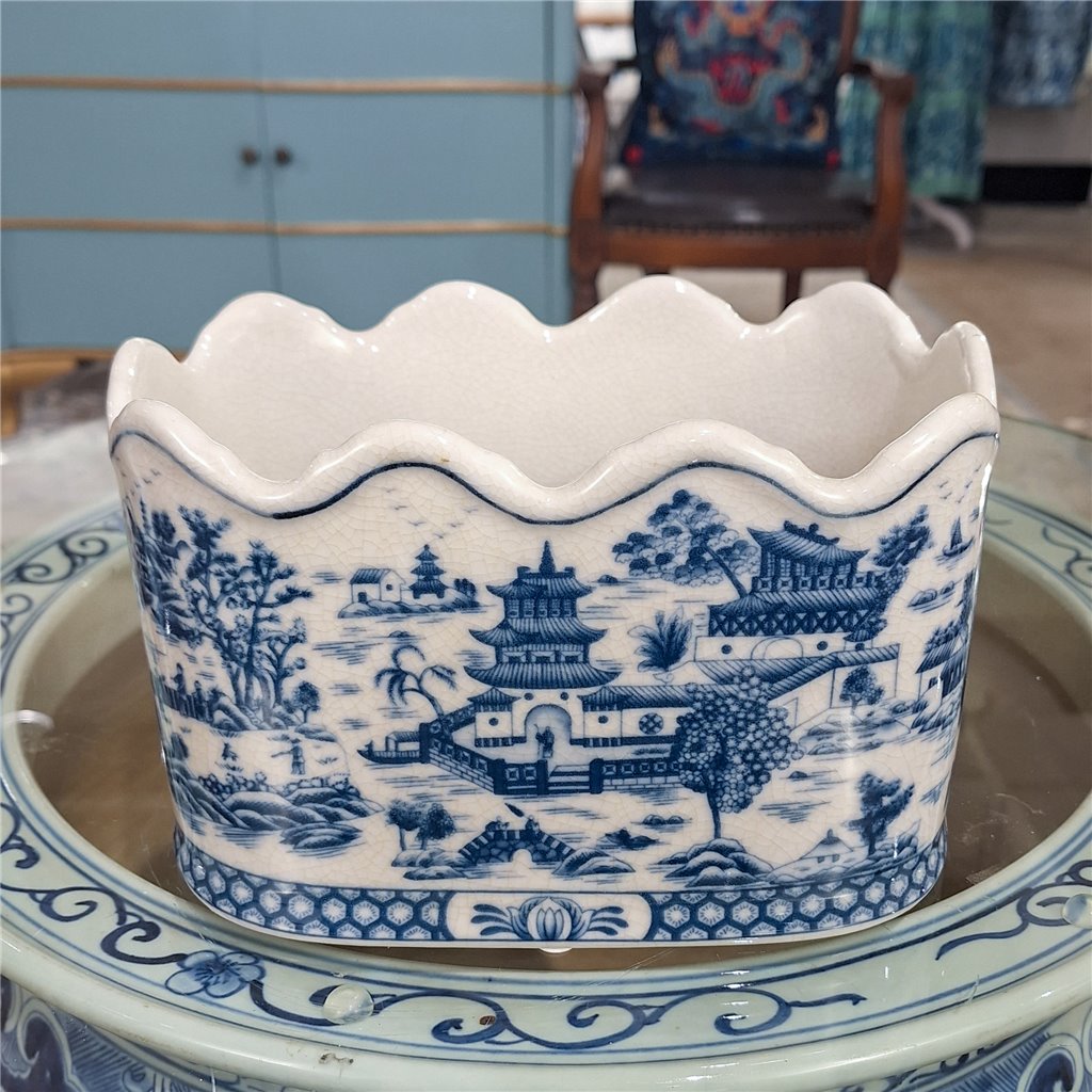 Danny's Fine Porcelain Ice Bucket - Blue Willow