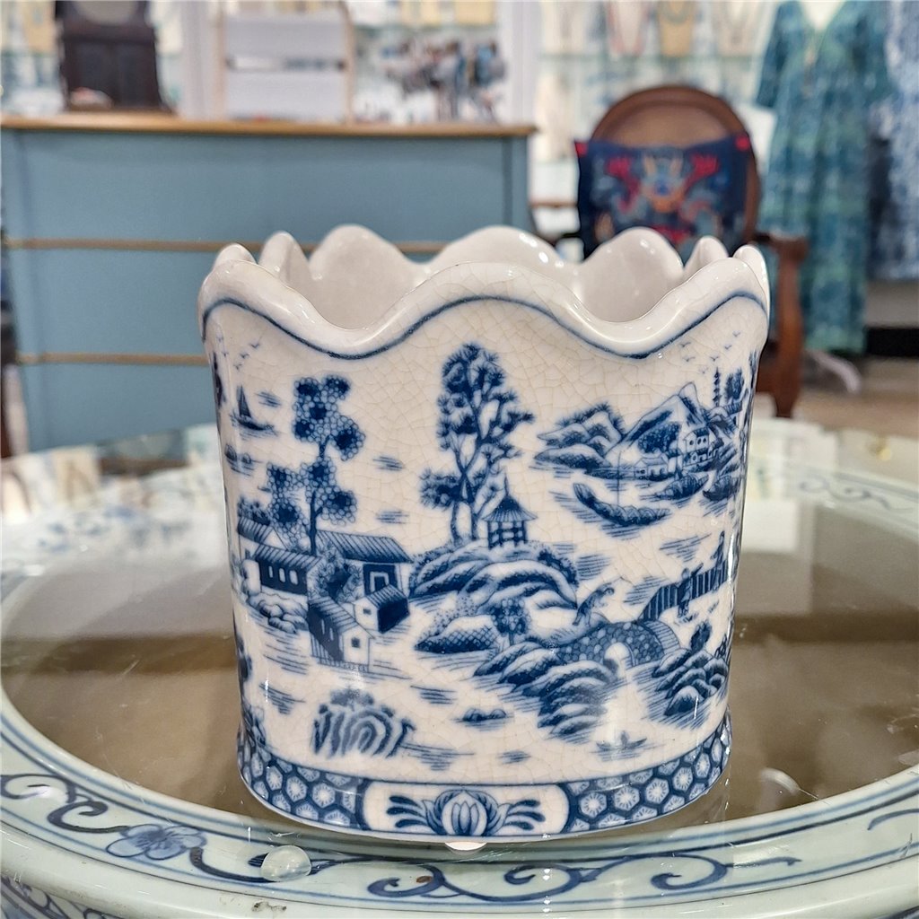 Danny's Fine Porcelain Ice Bucket - Blue Willow