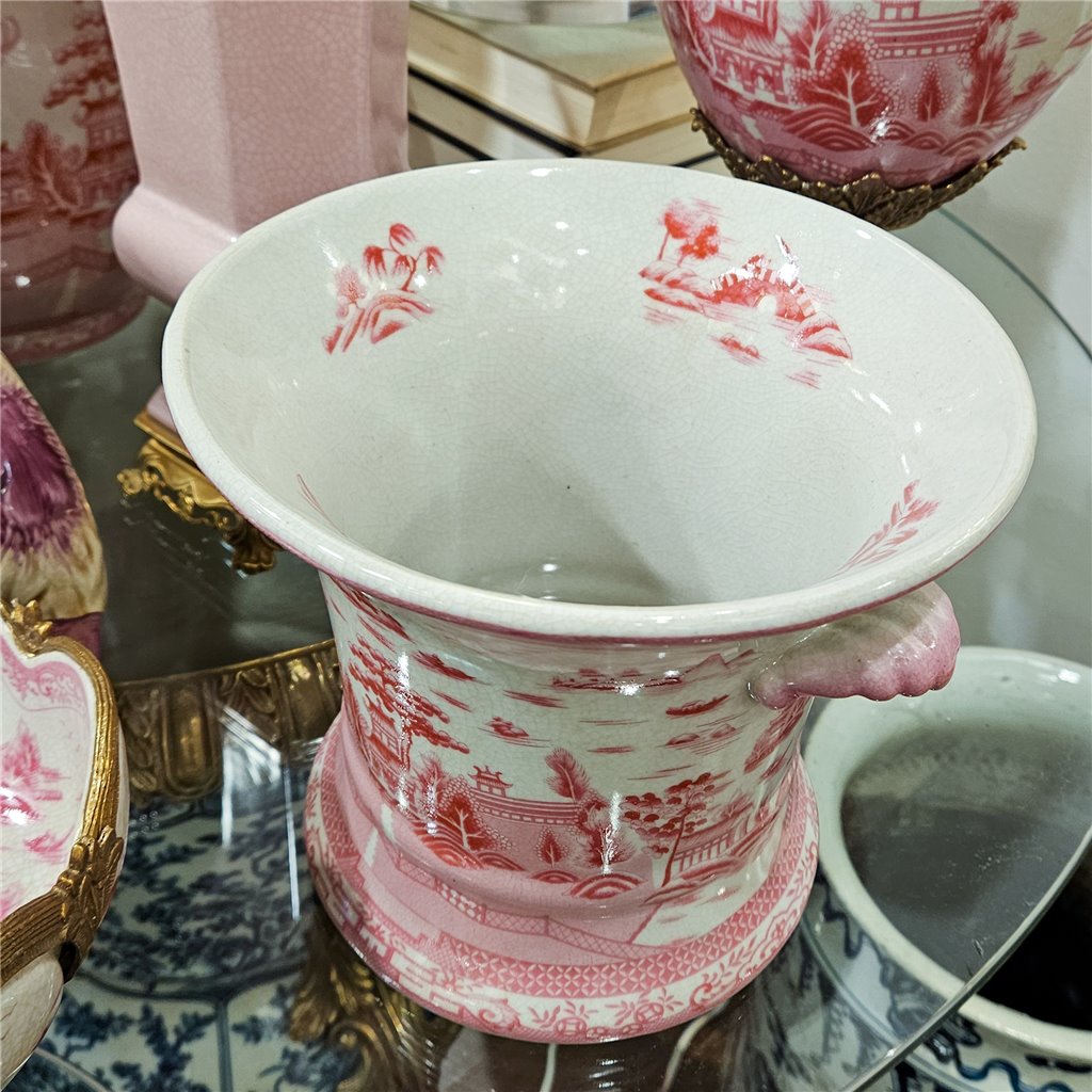 Danny's Fine Porcelain Planter-Pink Willow