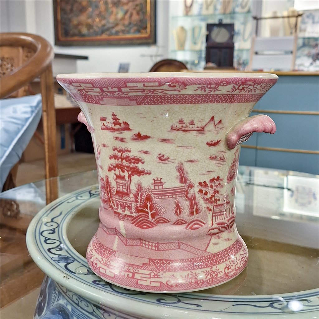 Danny's Fine Porcelain Planter-Pink Willow