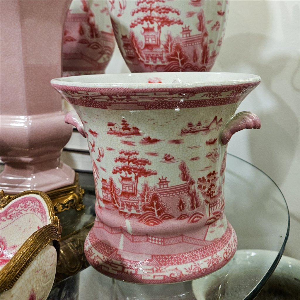 Danny's Fine Porcelain Planter-Pink Willow