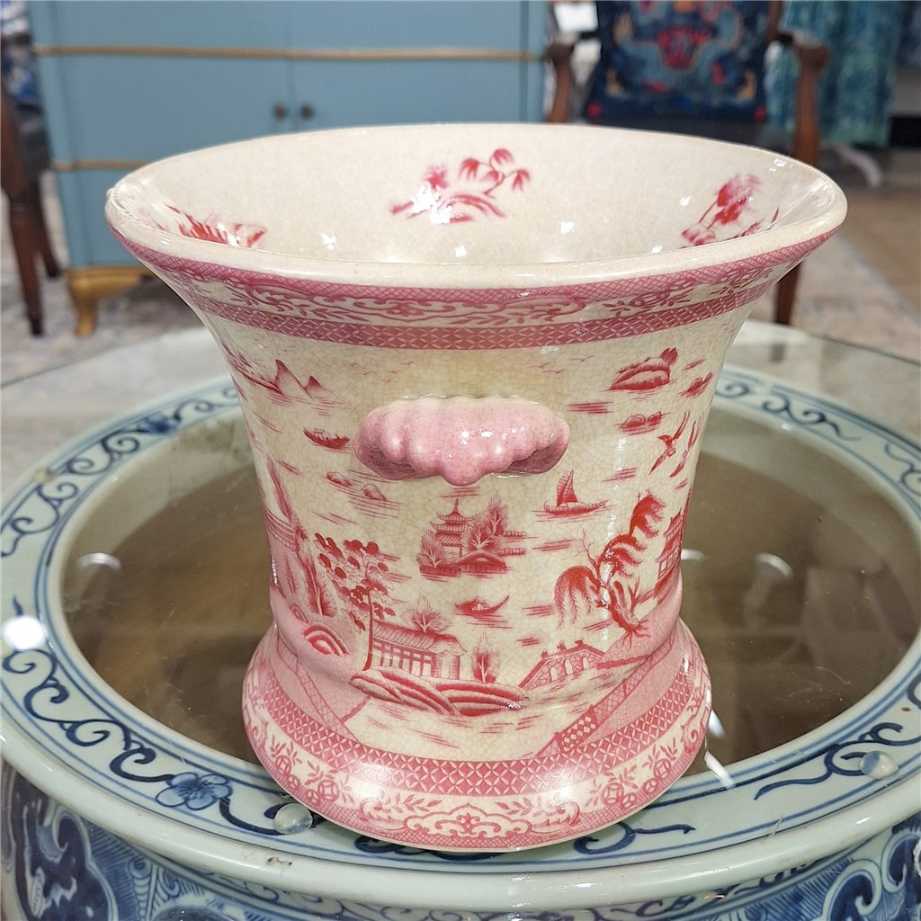 Danny's Fine Porcelain Planter-Pink Willow