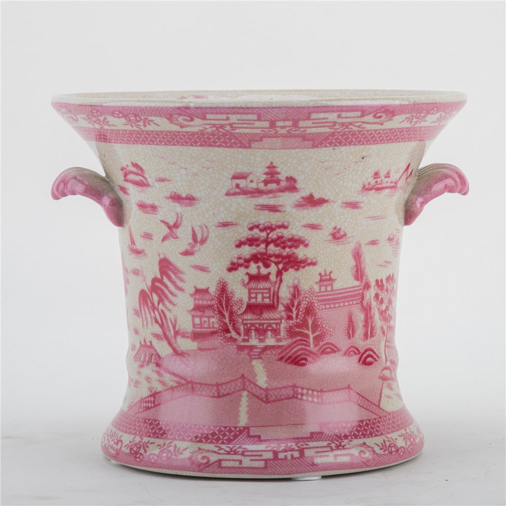 Danny's Fine Porcelain Planter-Pink Willow