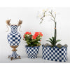 Danny's Fine Porcelain Planter - Blue & White Checker