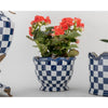 Danny's Fine Porcelain Planter - Blue & White Checker