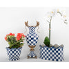Danny's Fine Porcelain Planter - Blue & White Checker