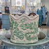 Danny's Fine Porcelain Planter- Green Willow