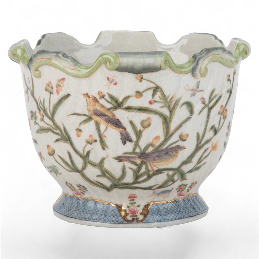 Danny's Fine Porcelain Porcelain Scallop Planter - Satin Grass