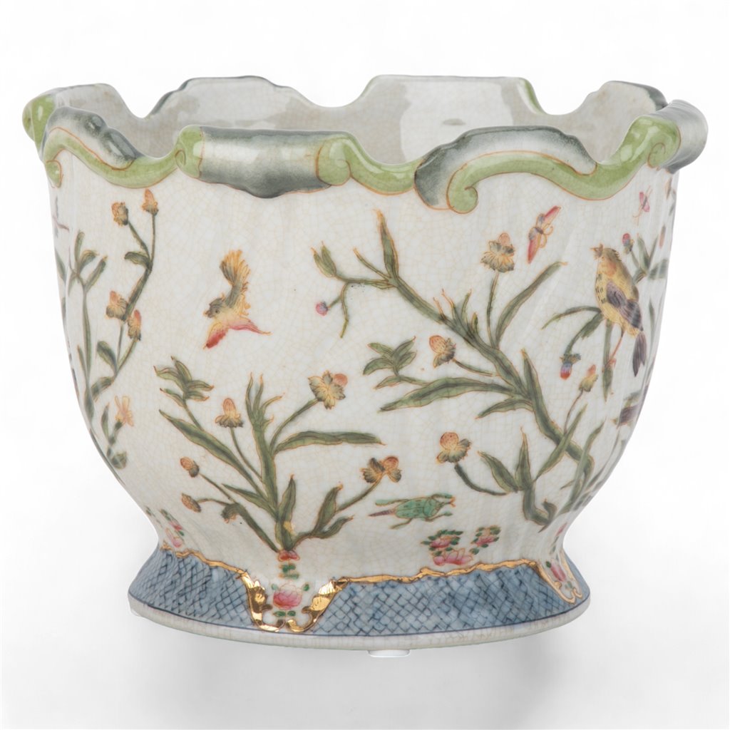 Danny's Fine Porcelain Porcelain Scallop Planter - Satin Grass