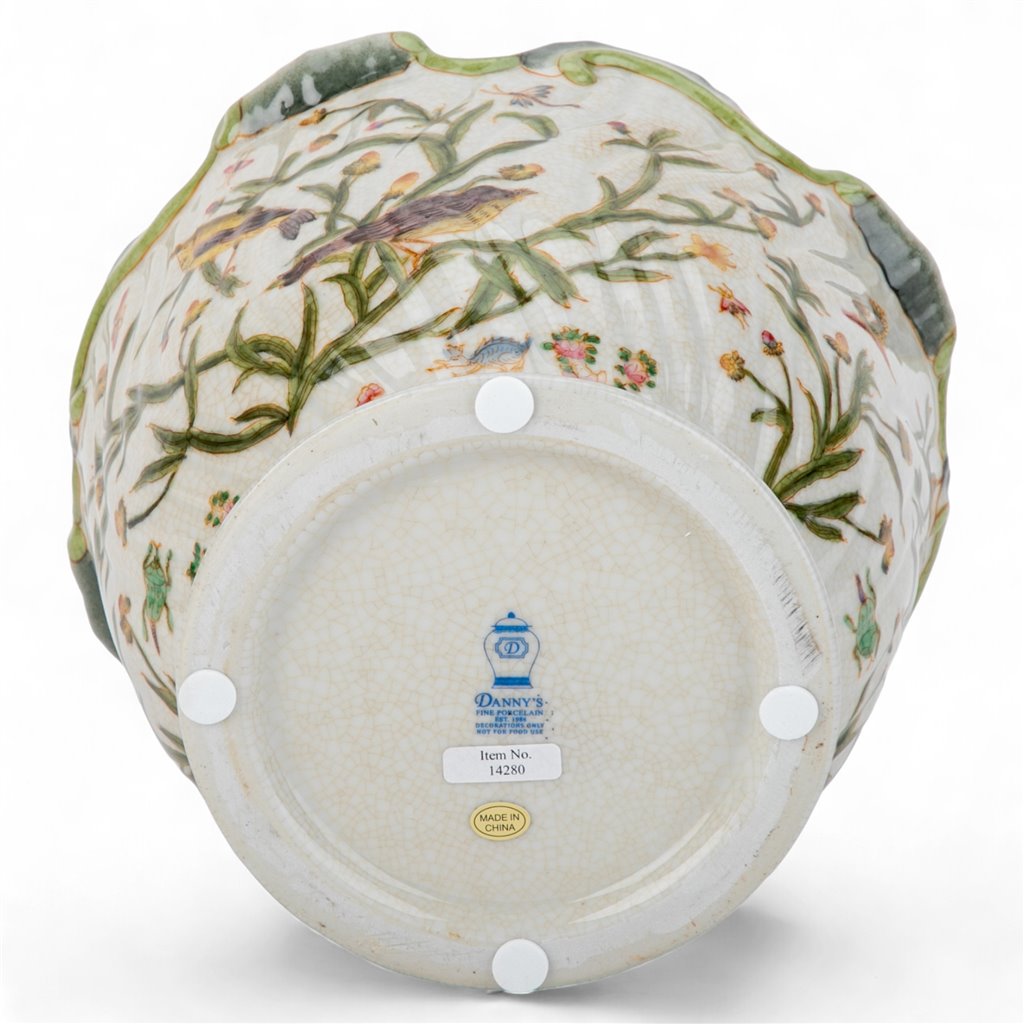Danny's Fine Porcelain Porcelain Scallop Planter - Satin Grass