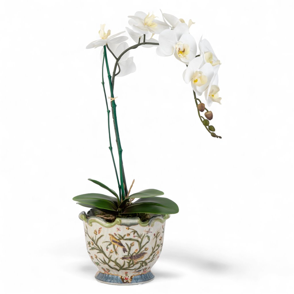 Danny's Fine Porcelain Porcelain Scallop Planter - Satin Grass