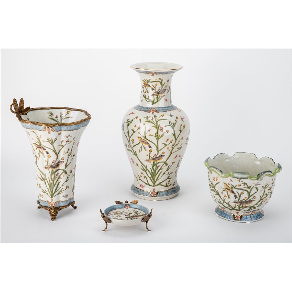 Danny's Fine Porcelain Porcelain Scallop Planter - Satin Grass