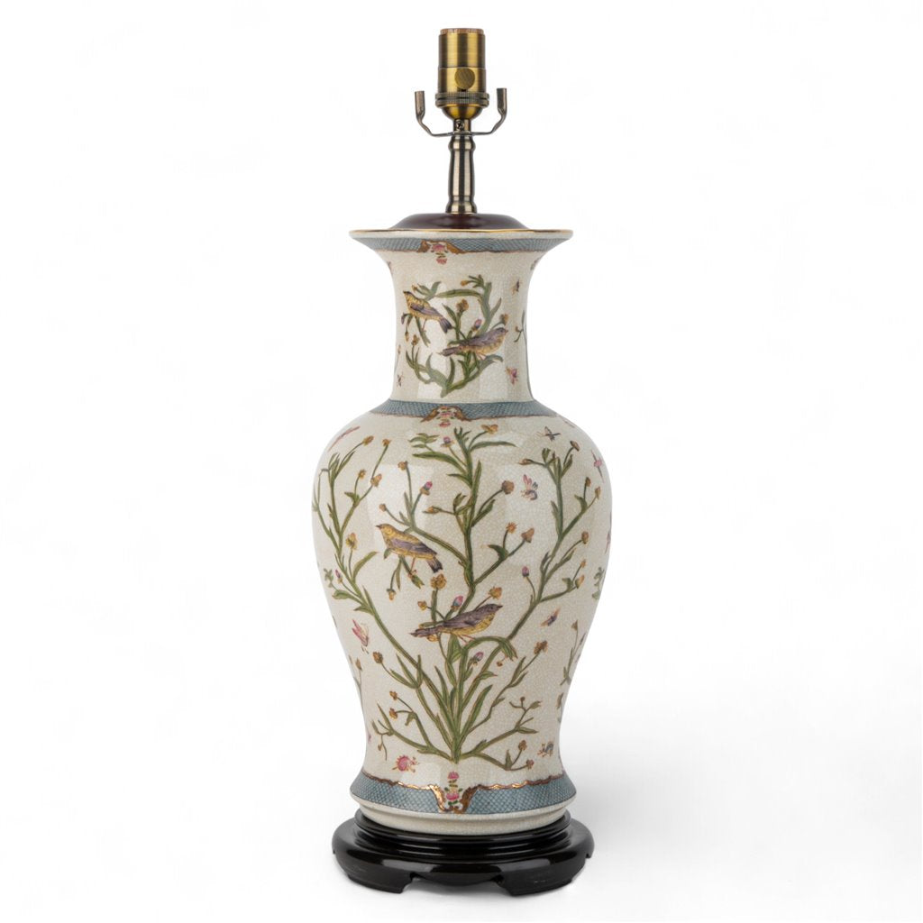 Danny's Fine Porcelain Porcelain Lamp - Satin Grass (wood Base)(108-17-Be)