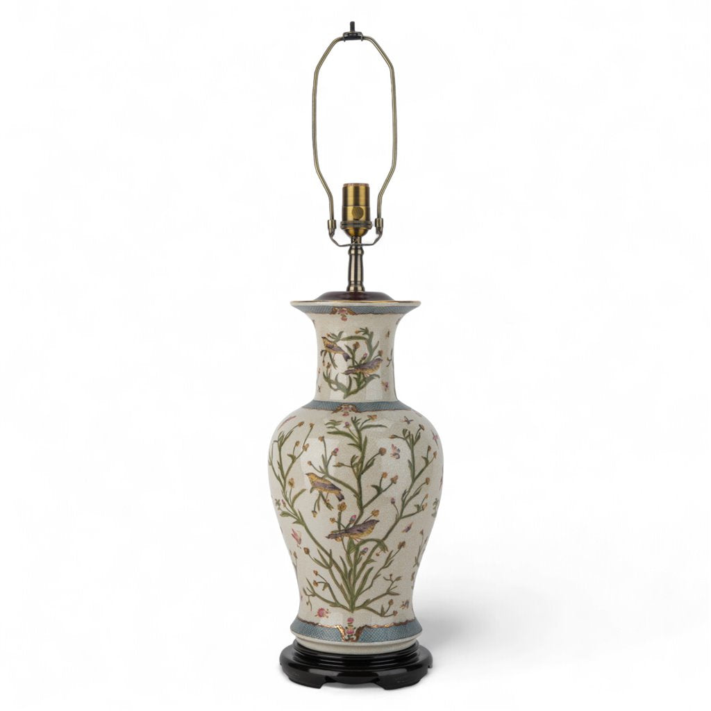 Danny's Fine Porcelain Porcelain Lamp - Satin Grass (wood Base)(108-17-Be)