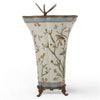 Danny's Fine Porcelain Porcelain Vase with Bronze Ormolu Dragonfly - Satin Grass