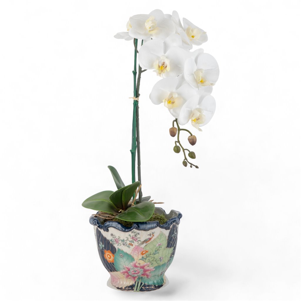 Danny's Fine Porcelain Porcelain Scallop Planter - Tobacco Leaf