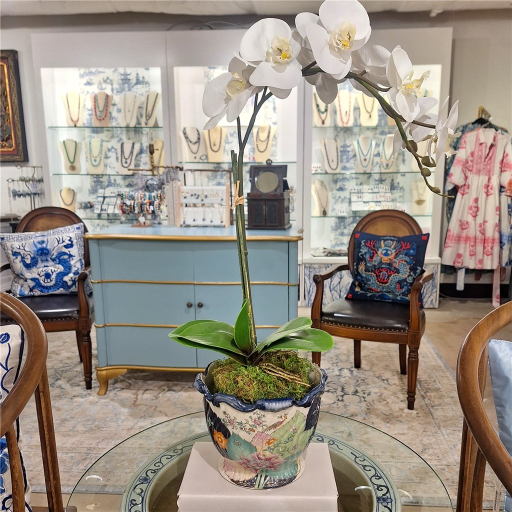 Danny's Fine Porcelain Porcelain Scallop Planter - Tobacco Leaf