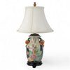 Danny's Fine Porcelain Porcelain Small Lamp - Tobacco Leaf (wood Base)