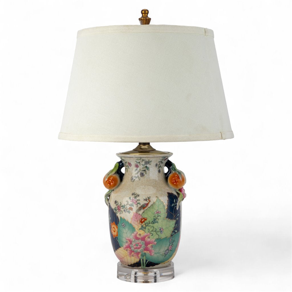 Danny's Fine Porcelain Porcelain Small Lamp - Tobacco Leaf (acrylic Base)
