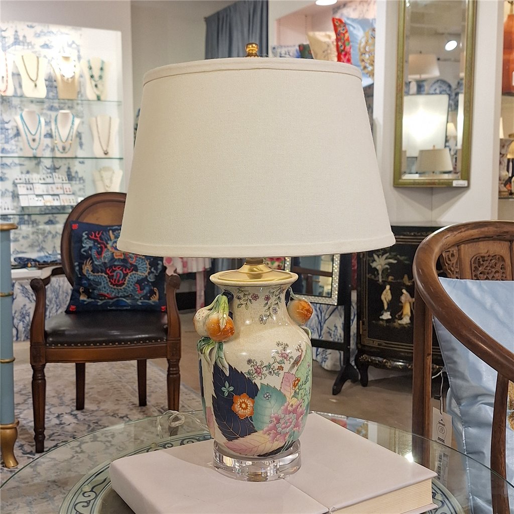 Danny's Fine Porcelain Porcelain Small Lamp - Tobacco Leaf (acrylic Base)