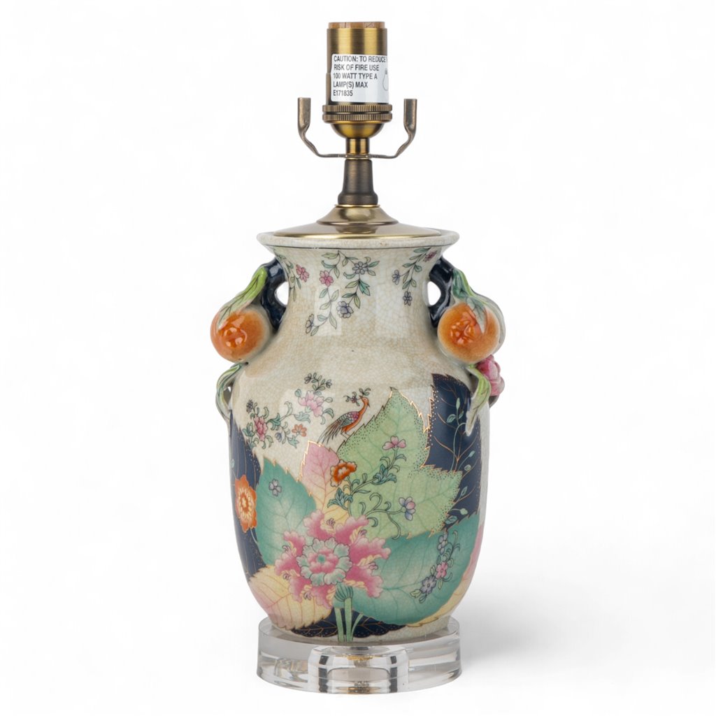 Danny's Fine Porcelain Porcelain Small Lamp - Tobacco Leaf (acrylic Base)