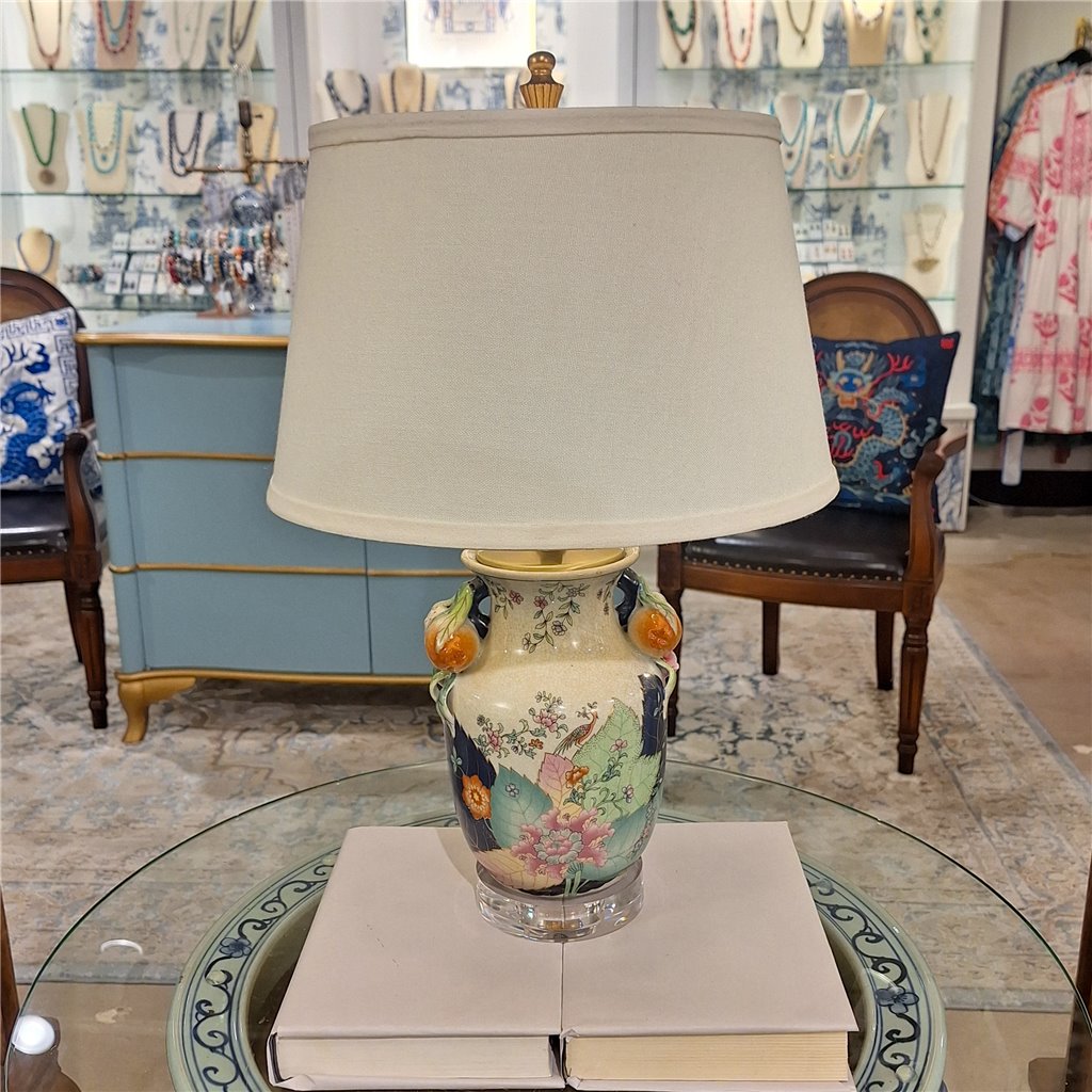 Danny's Fine Porcelain Porcelain Small Lamp - Tobacco Leaf (acrylic Base)
