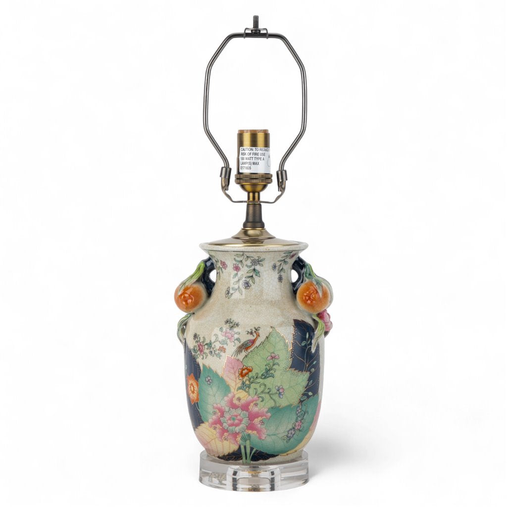 Danny's Fine Porcelain Porcelain Small Lamp - Tobacco Leaf (acrylic Base)