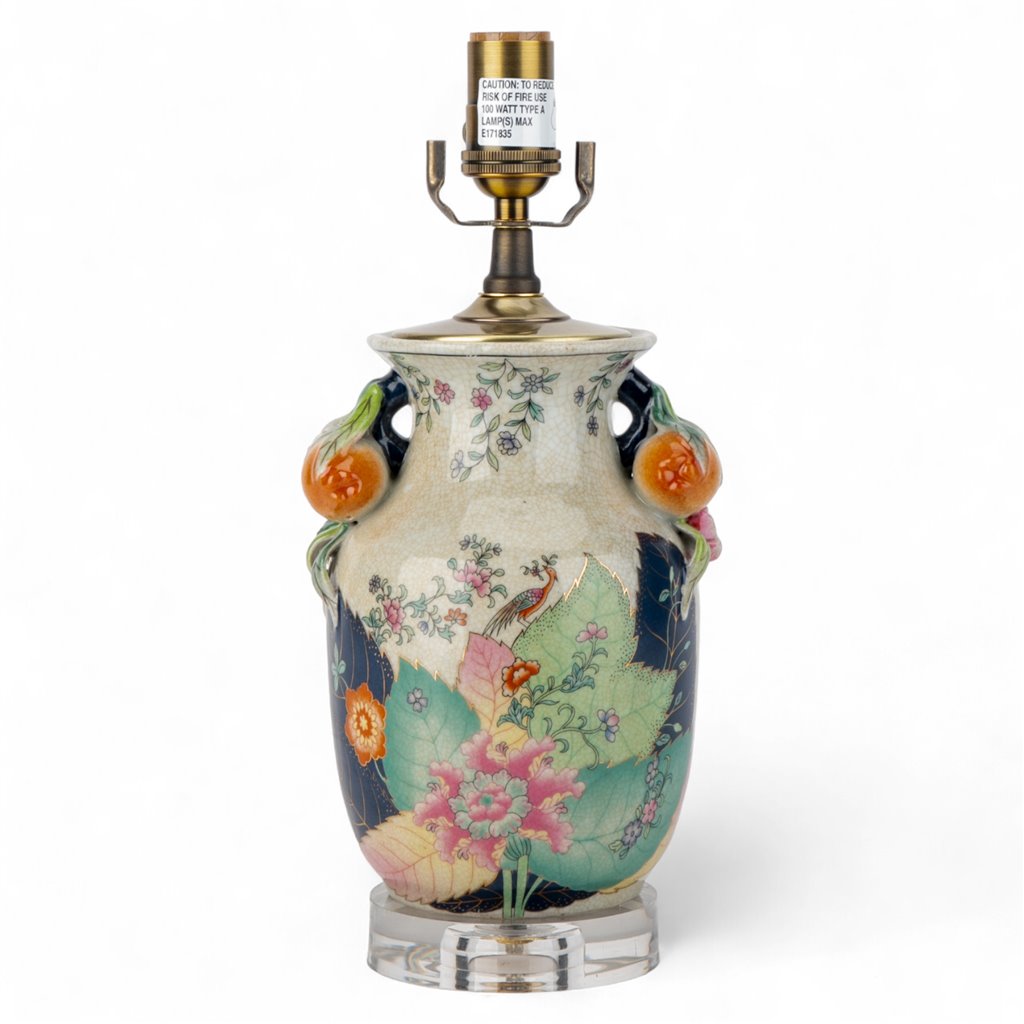 Danny's Fine Porcelain Porcelain Small Lamp - Tobacco Leaf (acrylic Base)