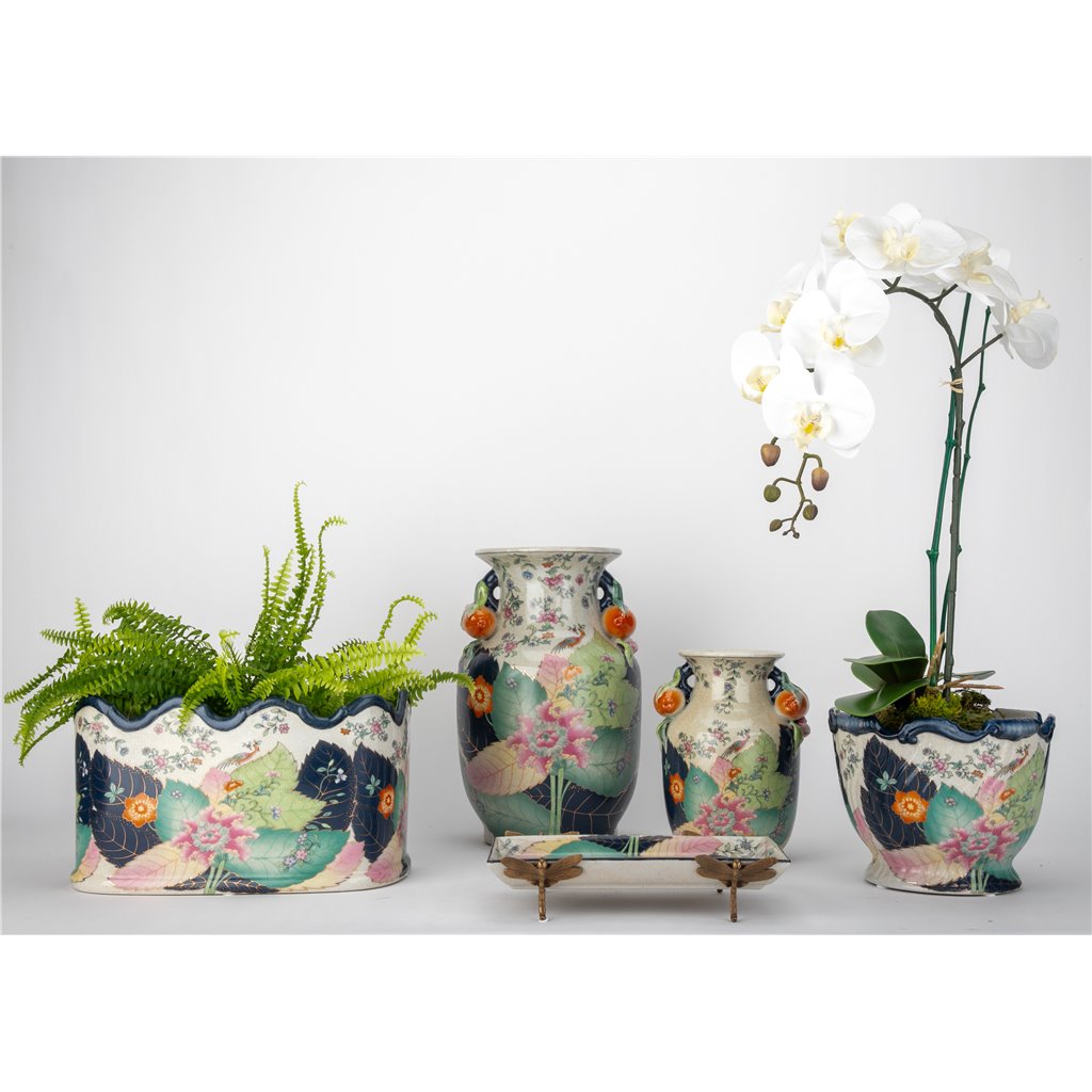Danny's Fine Porcelain Porcelain Planter - Tobacco Leaf